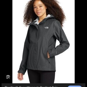 The North Face Women's Charcoal Hooded Rain Jacket